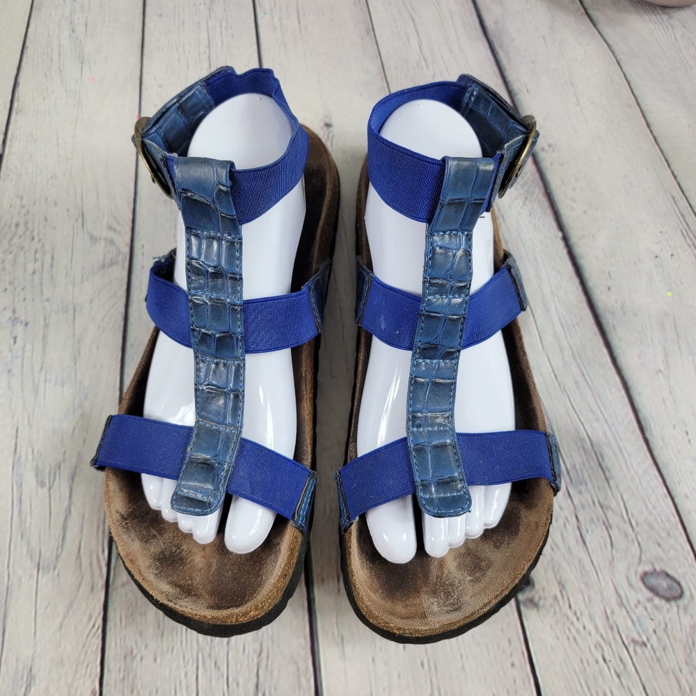 Strappy Ankle Betula by Birkenstock Blue Sz 10 Sandals